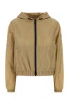 Burberry Women Beige Nylon Jacket In Brown