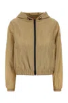 Burberry Women Beige Nylon Jacket In Brown