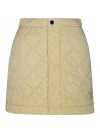 Burberry Almond Beige Quilted A-line Skirt In Beige