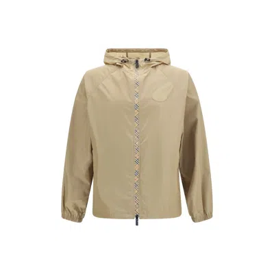 Burberry Beige Nylon Shell Jacket In Neutral