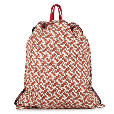 Pre-owned Burberry Beige Orange White Nylon Backpack () In Beige, Orange, White