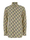 Burberry Beige Oversize Shirt With All-over Check Motiv In Cotton Woman In Neutral