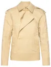 BURBERRY BEIGE PAPER-FIBRE BLEND JACKET