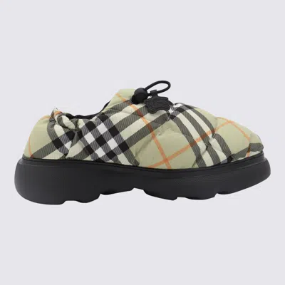Burberry Men Check Nylon-blend Pillow Mule In Multi