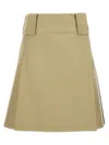 Burberry High-waisted A-line Skirt Pleated Design In Beige
