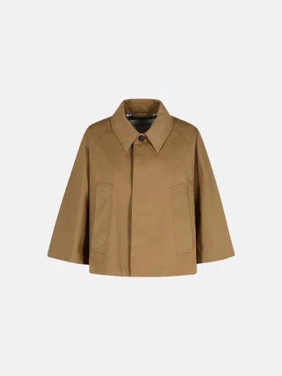 Burberry Beige Polyester Blend Cape In Brown