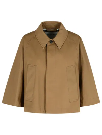 BURBERRY BURBERRY BEIGE POLYESTER BLEND CAPE