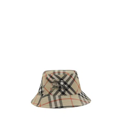 Burberry Beige Polyester Bucket Hat In Neutral