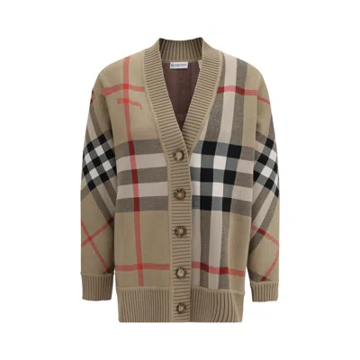 BURBERRY BEIGE POLYESTER CARDIGAN
