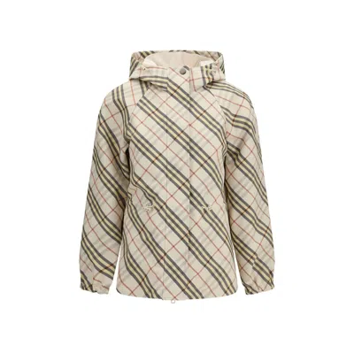 Burberry Reversible Check Hooded Jacket In Multi