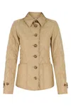 Burberry Quilted And Folded Collar Cotton Dress