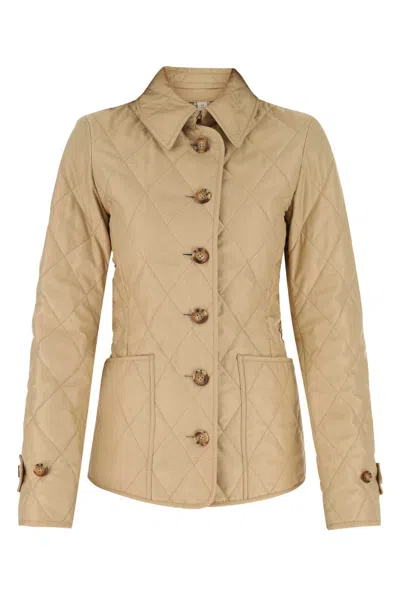 Burberry Beige Polyester Jacket Nd  Donna Xl In Brown