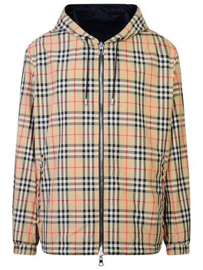 Burberry Reversible Jacket In Beige Polyester In Neutrals
