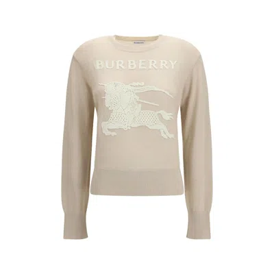 Burberry Beige Polyester Sweatshirt In Neutral