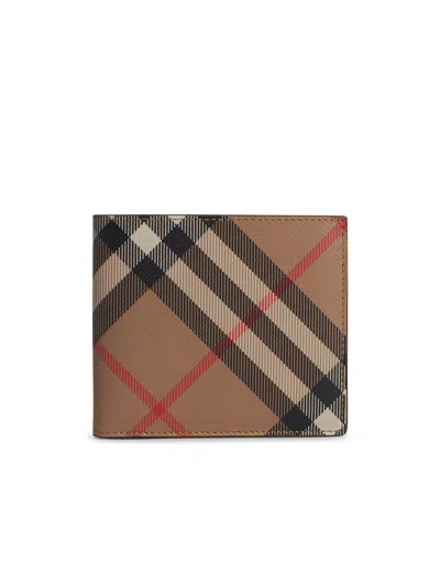 Burberry Beige Polyurethane Cardholder Men In Multi