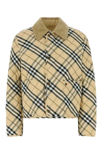 BURBERRY BEIGE PRINTED COTTON JACKET
