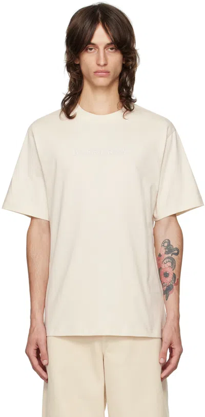 Burberry Beige Printed Paisley Logo T-shirt In Tundra