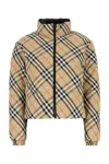 Burberry Beige Printed Reversable Jacket In Beige