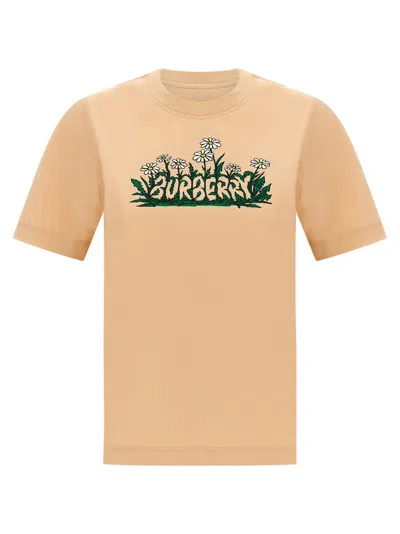 BURBERRY BEIGE PRINTED T-SHIRT