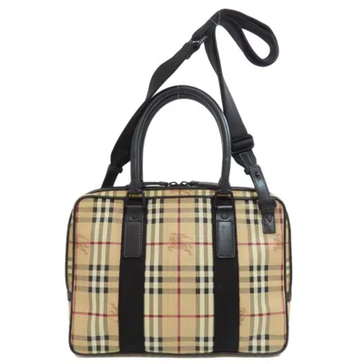 Pre-owned Burberry Beige Pvc Shoulder Bag ()