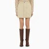 Burberry Quilted Mini Skirt In Beige