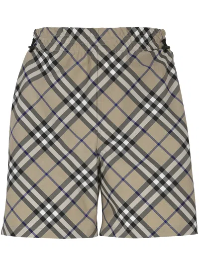 Burberry Beige Recycled Drawstring Waist Shorts