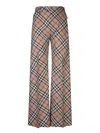 Burberry Men Check Linen-blend Pants In Beige