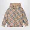 Burberry Beige Reversible Check Pattern Jacket