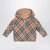 Burberry Beige Reversible Check Pattern Jacket