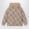 Burberry Beige Reversible Check Pattern Jacket