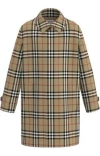 Burberry Beige Reversible Coat For Kids With Iconic Check Vintage In Beige