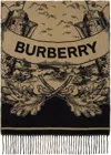 Burberry Beige Reversible Ekd Cashmere Scarf In Archive Beige