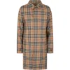 Burberry Beige Reversible Raincoat For Kids With Iconic Vintage Check In Beige