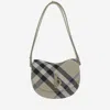 Burberry Rocking Horse Mini Crossbody Bag In Lichen Cotton Blend In Beige