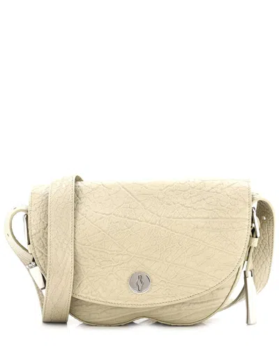 Burberry Beige Sheep Leather Chess Satchel Small (authentic Pre-loved) In Neutral