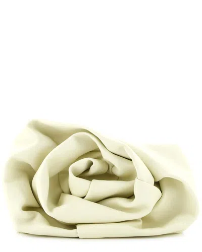 Pre-owned Burberry Beige Sheep Leather Rose Clutch (authentic Pre-loved)