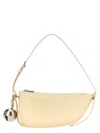 Burberry Patent Leather Shield Sling Shoulder Bag With Silver-tone Ch In Beige