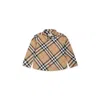 Burberry Beige Shirt For Baby Boy With Vintage Check In Brown