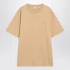 Burberry Beige Short-sleeved T-shirt With Ekd Print In Brown