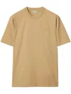 Burberry Beige Short-sleeved T-shirt With Ekd Print In Brown