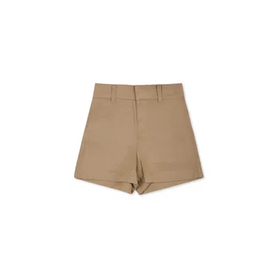 Burberry Beige Shorts For Baby Boy With Embroidered Logo