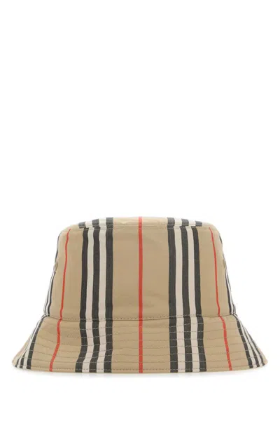 BURBERRY BEIGE SIGNATURE BUCKET HAT