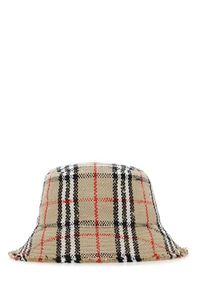 BURBERRY BEIGE SIGNATURE BUCKET HAT