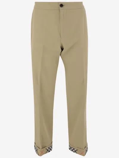 Burberry Beige Signature Pants In Neutral