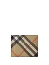 Burberry Vintage Check-pattern Bi-fold Wallet In Beige