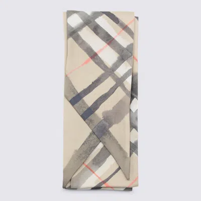 Burberry Check Silk Bandeau In Brown