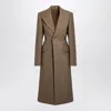 Burberry Beige Single-breasted Wool Coat
