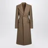 Burberry Beige Single-breasted Wool Coat