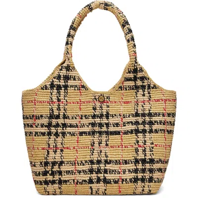 Burberry Beige Small Margate Tote In Brown