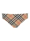 Burberry Beige Speedo With Check Motif In Polyamide Man In Beige